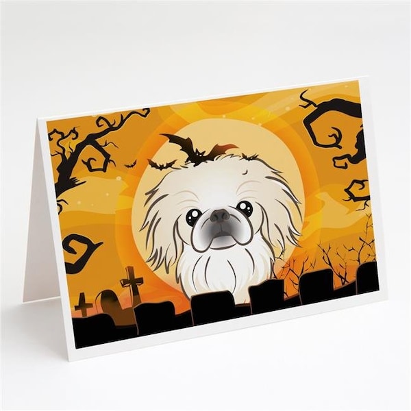Carolines Treasures Carolines Treasures BB1779GCA7P Halloween Pekingese Greeting Cards & Envelopes - Pack of 8 BB1779GCA7P - main